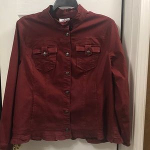 Burgundy jean jacket